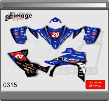 Yamaha yfz 450R 2014-2022 full graphics kit BLUE