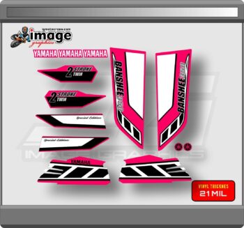 Yamaha banshee graphics KIT PINK 21MIL THICK HIGH GLOSS