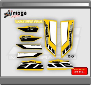 Yamaha banshee graphics 50TH ANNYVERSARY YELLOW KIT 21MIL THICK HIGH GLOSS