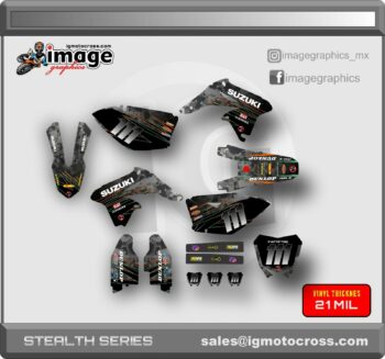 SUZUKI RMZ 450 2008 -2017 GRAPHICS SET ADD NAME AND NUMBER FREE MINI PLATES