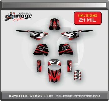 YAMAHA PW 50 PW50 GRAPHICS KIT DECALS Fits Years 1990 - 2018 RED