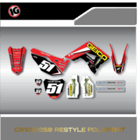 CR125/250 2002-2007 SEMI CUSTOM POLISPORT RESTYLE KIT(GEICO) GRAPHICS KIT