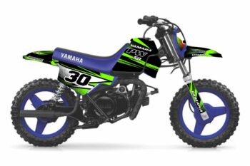 YAMAHA PW 50 PW50 GRAPHICS KIT DECALS Fits Years 1990 - 2018 GREEN - Image 2