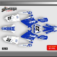 YAMAHA YZ125 YZ250 2014-2021 GRAPHICS KIT BLUE white