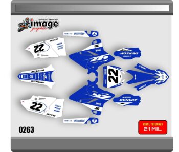 YAMAHA YZ125 YZ250 2014-2021 GRAPHICS KIT BLUE white