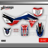 Honda Crf110 2019-2022 Graphic Kit TOP QUALITY 3 MINI # PLATES INCLUDED