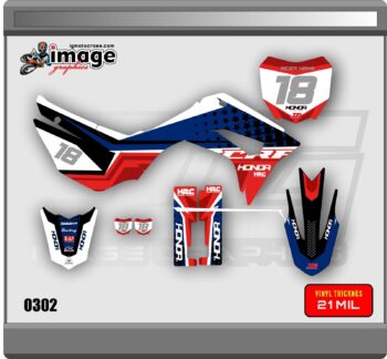 Honda Crf110 2019-2022 Graphic Kit TOP QUALITY 3 MINI # PLATES INCLUDED