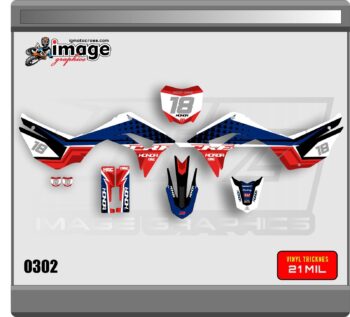 Honda Crf110 2019-2022 Graphic Kit TOP QUALITY 3 MINI # PLATES INCLUDED - Image 2
