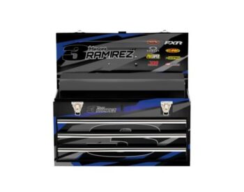Tool Box Graphics Set For Husky 3 Drawer Metal Toolbox Motocross Racing Blue - Image 3