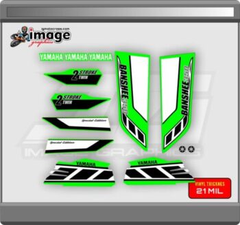 Yamaha Banshee full graphics kit special edition Green (kawasaki Green)