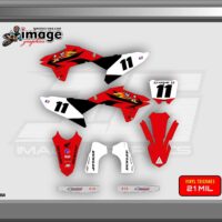 HONDA CRF450R 2021 2022 CRF250R 2022 RETRO GRAPHICS KIT SEMI CUSTOM