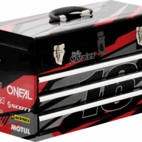 Tool Box Graphics Set For Husky 3 Drawer Metal Toolbox Motocross red