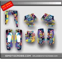 Yamaha Banshee full graphics kit multicolor