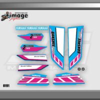 Yamaha Banshee full graphics kit special edition pink blue