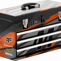 Tool Box Graphics Set For Husky 3 Drawer Metal Toolbox Motocross orange