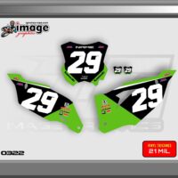KX450F 19-23 KX250F 21-23 GRAPHICS NUMBER PLATE BACKGROUNDS SET