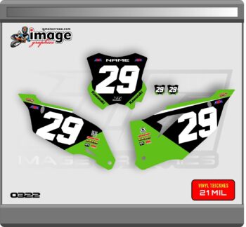 KX450F 19-23 KX250F 21-23 GRAPHICS NUMBER PLATE BACKGROUNDS SET