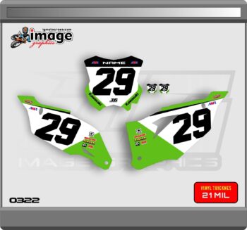 KX450F 19-23 KX250F 21-23 GRAPHICS NUMBER PLATE BACKGROUNDS SET - Image 2