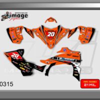 Yamaha yfz 450R 2014-2022 full graphics kit ORANGE