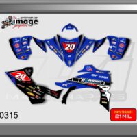 Yamaha yfz 450R 2014-2022 full graphics kit BLUE