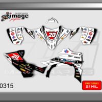 Yamaha yfz 450R 2014-2022 full graphics kit WHITE