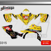 Yamaha yfz 450R 2014-2022 YELLOW full graphics kit