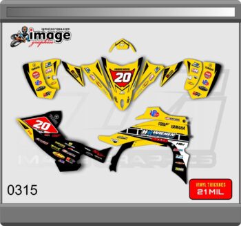 Yamaha yfz 450R 2014-2022 YELLOW full graphics kit