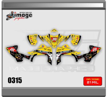 Yamaha yfz 450R 2014-2022 YELLOW full graphics kit - Image 2
