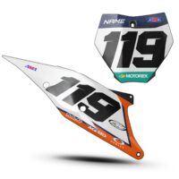 KTM GRAPHICS BACKGROUNDS NUM PLATES KIT 2019-2022 SX XC SXF XCF 20-23 XCW EXC