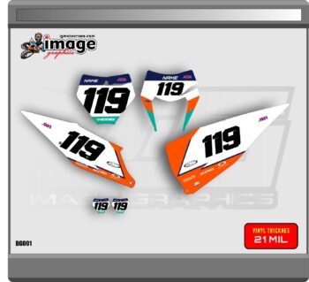 KTM GRAPHICS BACKGROUNDS NUM PLATES KIT 2019-2022 SX XC SXF XCF 20-23 XCW EXC - Image 3