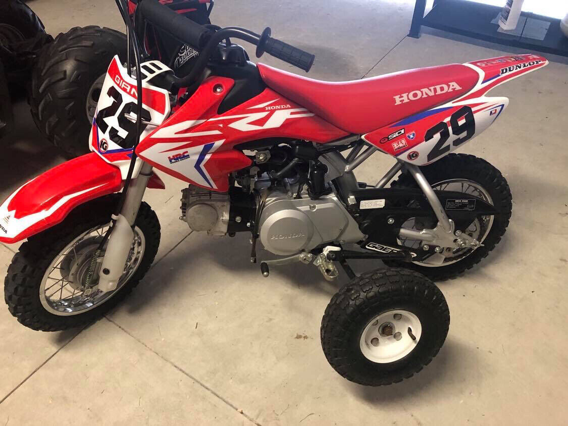 CRF50 Shroud Graphics – Red (Style D) – Fits 2004-2022 – Free Shipping