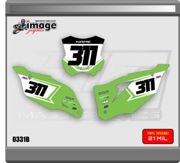KX450F 19-23 KX250F 21-23 GRAPHICS NUMBER PLATE BACKGROUNDS SET - Image 3