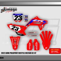 CR125 250 2002-2007 (NEW 2022 STYLE POLISPORT RESTYLE GRAPHICS KIT