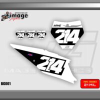 KTM NUMBERPLATES GRAPHICS BACKGROUNDS SET  125-450 2019-2022 SX,SXF,XC,XCF