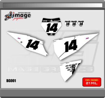 KTM NUMBERPLATES GRAPHICS BACKGROUNDS SET  125-450 2019-2022 SX,SXF,XC,XCF - Image 3