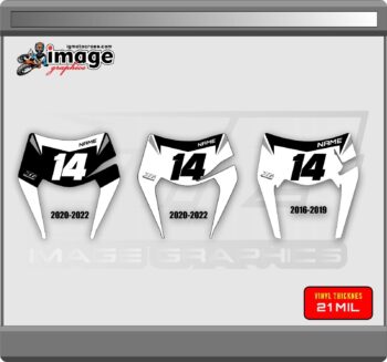 KTM NUMBERPLATES GRAPHICS BACKGROUNDS SET  125-450 2019-2022 SX,SXF,XC,XCF - Image 4