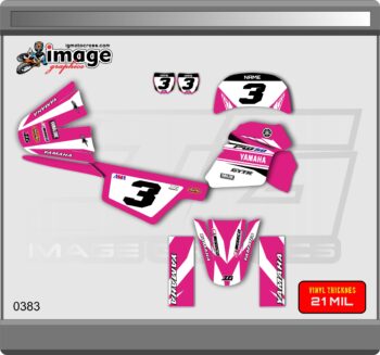 YAMAHA PW 50 PW50  GRAPHICS KIT DECALS  Fits Years 1990 - 2023 BLUE STOCK STYLE (Copy) - Image 3