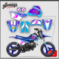 YAMAHA PW 50 PW50  GRAPHICS KIT DECALS  Fits Years 1990 - 2023 pink blue