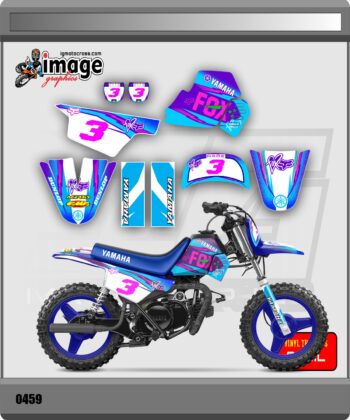 YAMAHA PW 50 PW50  GRAPHICS KIT DECALS  Fits Years 1990 - 2023 pink blue