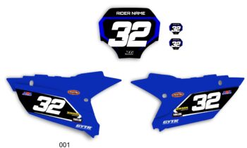 YAMAHA YZ450f 2023 -25 YZ250F 2024-25 BACKGROUND GRAPHICS MINI PLATES GPX INCLUDED - Image 3
