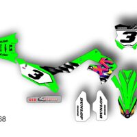 KAWASAKI KX450F (2019-2023) KX250F (2021-2024) RETRO SEMI CUSTOM graphics