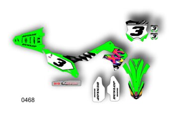 KAWASAKI KX450F (2019-2023) KX250F (2021-2024) RETRO SEMI CUSTOM graphics